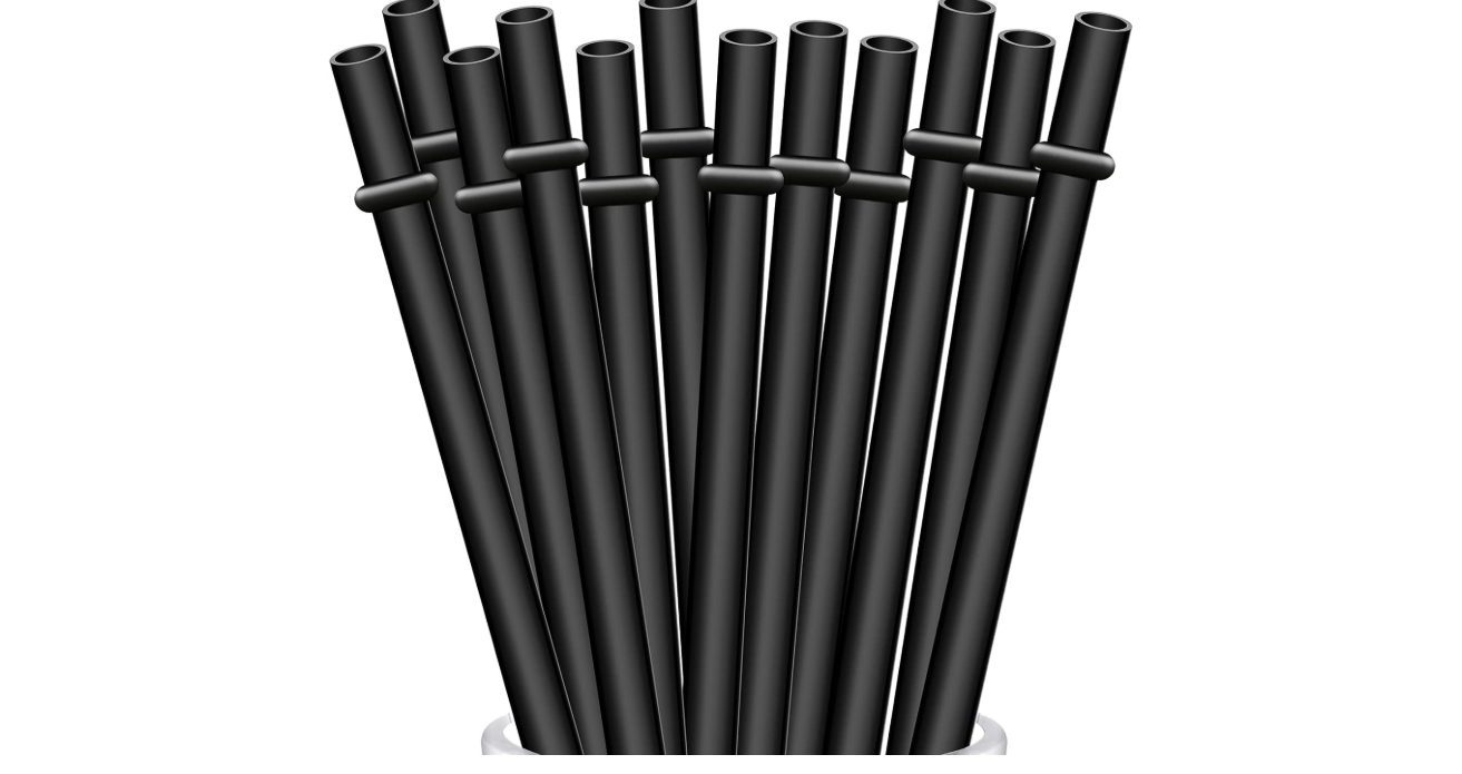 Black Acrylic Plastic Straws