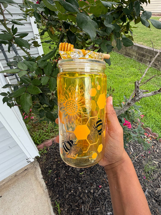 Bumble bee honey drip 16oz Snow Globe Cup