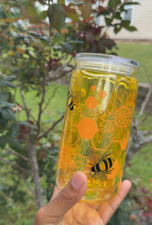 Bumble bee honey drip 16oz cup