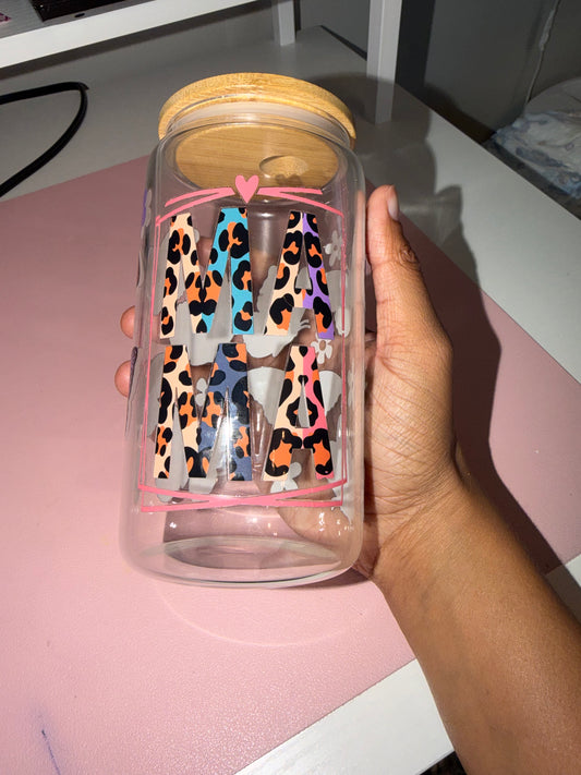 16oz MaMa Glass Cup